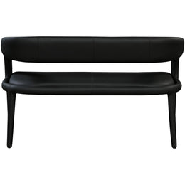 Meridian Sylvester Black Vegan Leather Bench