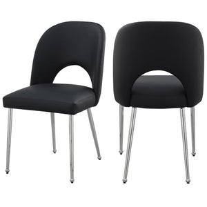 Meridian Logan Black Vegan Leather Dining Chair