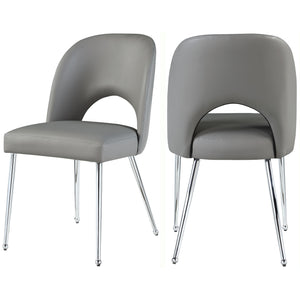 Meridian Logan Grey Vegan Leather Dining Chair