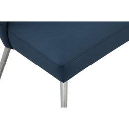 Meridian Logan Navy Vegan Leather Dining Chair