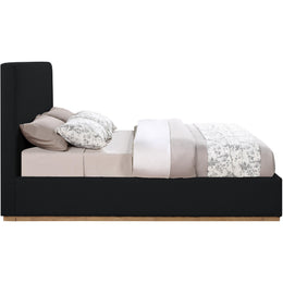 Meridian Monaco Black Boucle Fabric King Bed