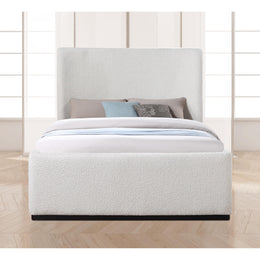 Meridian Oliver Cream Boucle Fabric King Bed (3 Boxes)