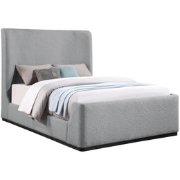 Meridian Oliver Grey Boucle Fabric Full Bed (3 Boxes)