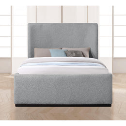 Meridian Oliver Grey Boucle Fabric King Bed (3 Boxes)