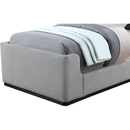 Meridian Oliver Grey Boucle Fabric Twin Bed (3 Boxes)