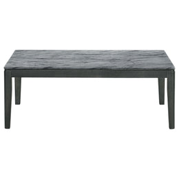 Mozzi Rectangular Faux Marble Coffee Table Grey and Black