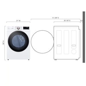 Package - LG - 4.5 Cu. Ft. High-Efficiency Stackable Smart Front Load Washer with Steam and Built-In Intelligence and 7.4 Cu. Ft. Stackable Smart Electric Dryer with Steam and Built-In Intelligence - White