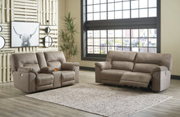 Caveman Den PWR REC Loveseat/CON/ADJ HDRST