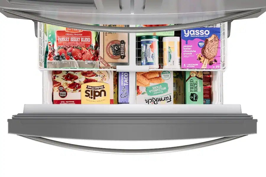 Whirlpool - 36 in. Wide 25 cu. ft. French Door Refrigerator with Two-Tier Freezer Storage - White