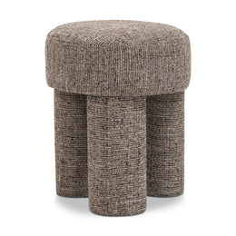 Meridian Larson Brown Polyester Fabric Ottoman/Stool
