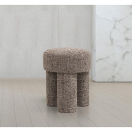 Meridian Larson Brown Polyester Fabric Ottoman/Stool