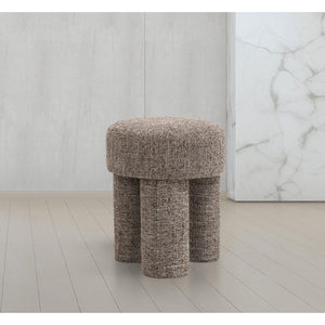Meridian Larson Brown Polyester Fabric Ottoman/Stool