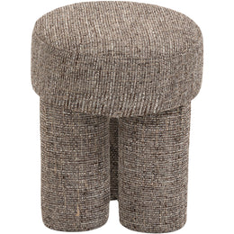 Meridian Larson Brown Polyester Fabric Ottoman/Stool