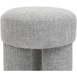 Meridian Larson Grey Polyester Fabric Ottoman/Stool