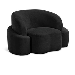 Meridian Principessa Black Boucle Fabric Chair