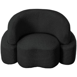 Meridian Principessa Black Boucle Fabric Chair