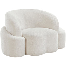 Meridian Principessa Cream Boucle Fabric Chair