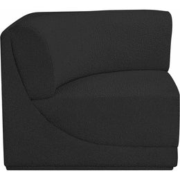 Meridian Ollie Black Boucle Fabric Corner
