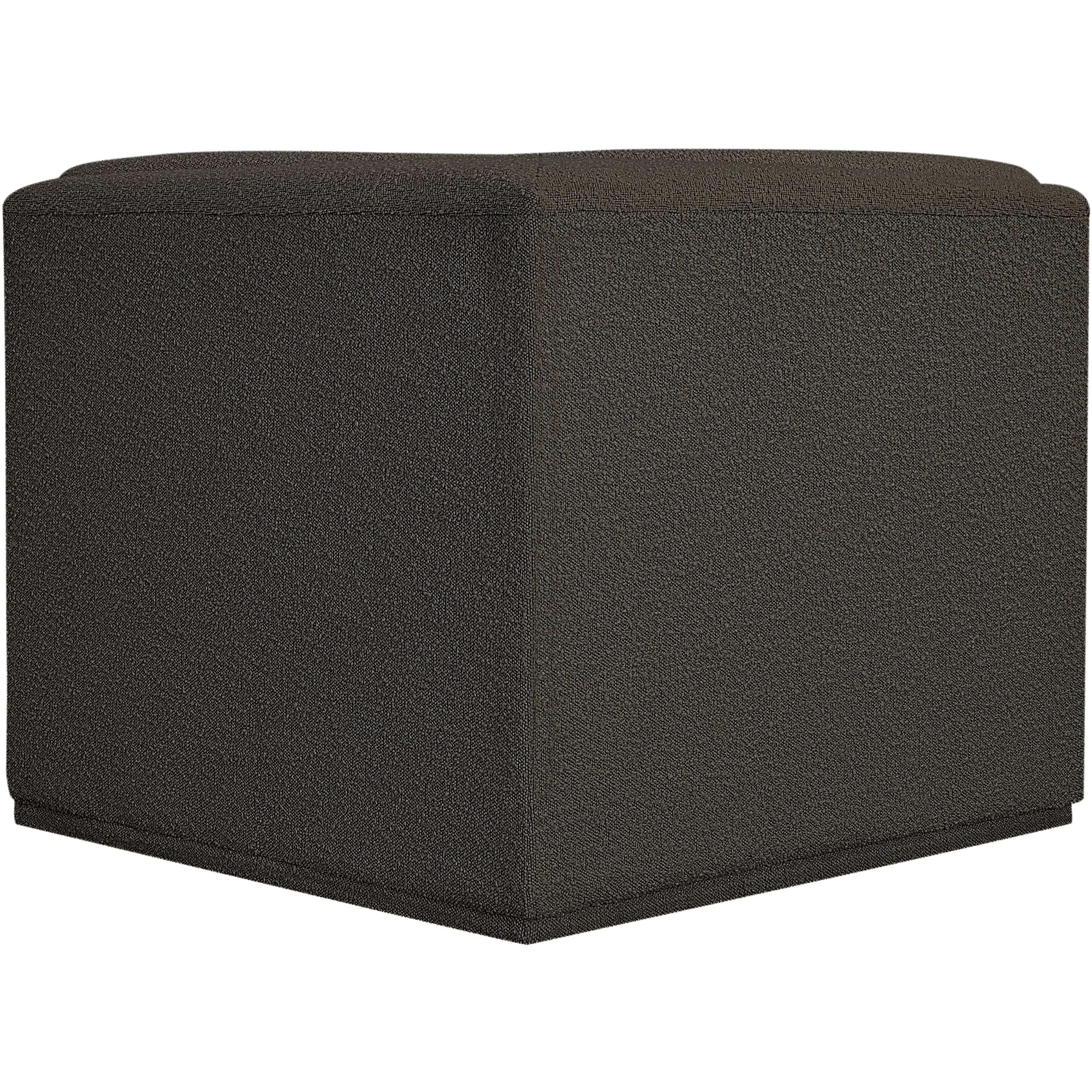 Meridian Ollie Brown Boucle Fabric Corner