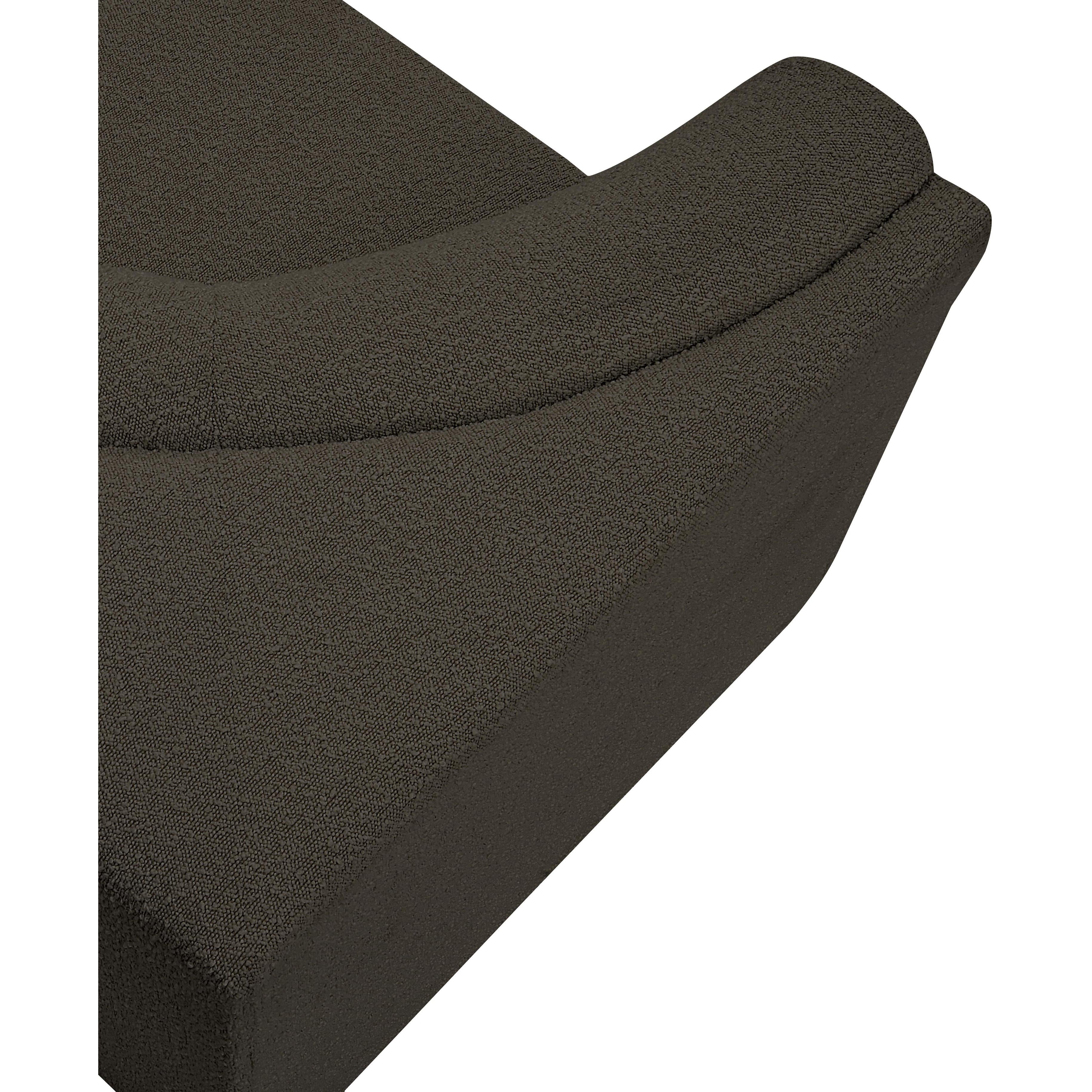Meridian Ollie Brown Boucle Fabric Corner