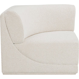 Meridian Ollie Cream Boucle Fabric Corner