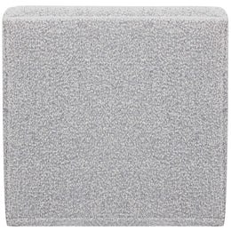 Meridian Ollie Grey Boucle Fabric Armless