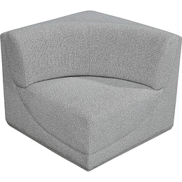 Meridian Ollie Grey Boucle Fabric Corner