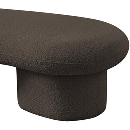 Meridian Luka Brown Boucle Fabric Bench