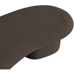 Meridian Luka Brown Boucle Fabric Bench