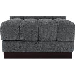 Meridian Quinn Grey Chenille Fabric Armless Chair