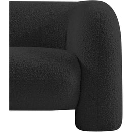 Meridian Emory Black Boucle Fabric Chair