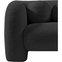 Meridian Emory Black Boucle Fabric Chair