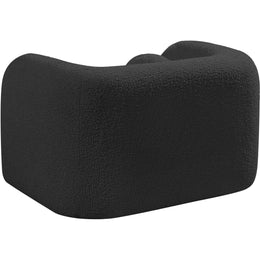 Meridian Emory Black Boucle Fabric Chair