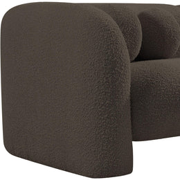 Meridian Emory Brown Boucle Fabric Chair