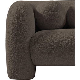Meridian Emory Brown Boucle Fabric Chair
