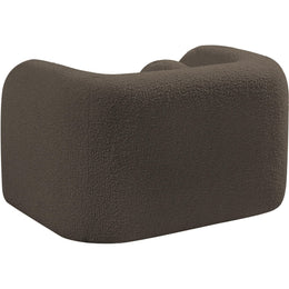 Meridian Emory Brown Boucle Fabric Chair
