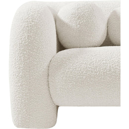 Meridian Emory Cream Boucle Fabric Chair