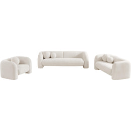 Meridian Emory Cream Boucle Fabric Chair