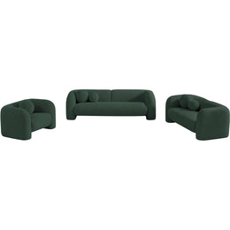 Meridian Emory Green Boucle Fabric Chair