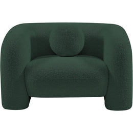 Meridian Emory Green Boucle Fabric Chair
