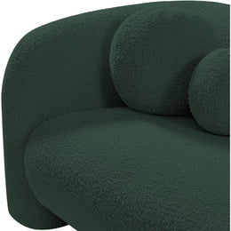 Meridian Emory Green Boucle Fabric Chair