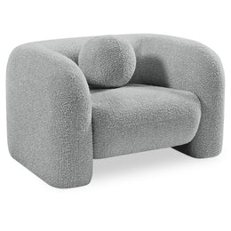 Meridian Emory Grey Boucle Fabric Chair