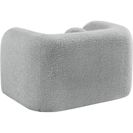 Meridian Emory Grey Boucle Fabric Chair