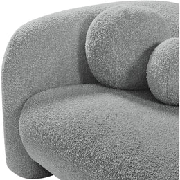 Meridian Emory Grey Boucle Fabric Chair