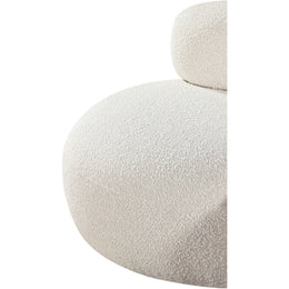Meridian Venti Cream Boucle Fabric Chair