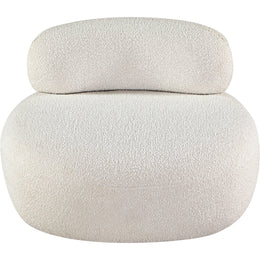 Meridian Venti Cream Boucle Fabric Chair
