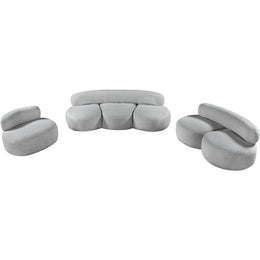 Meridian Venti Grey Boucle Fabric Chair