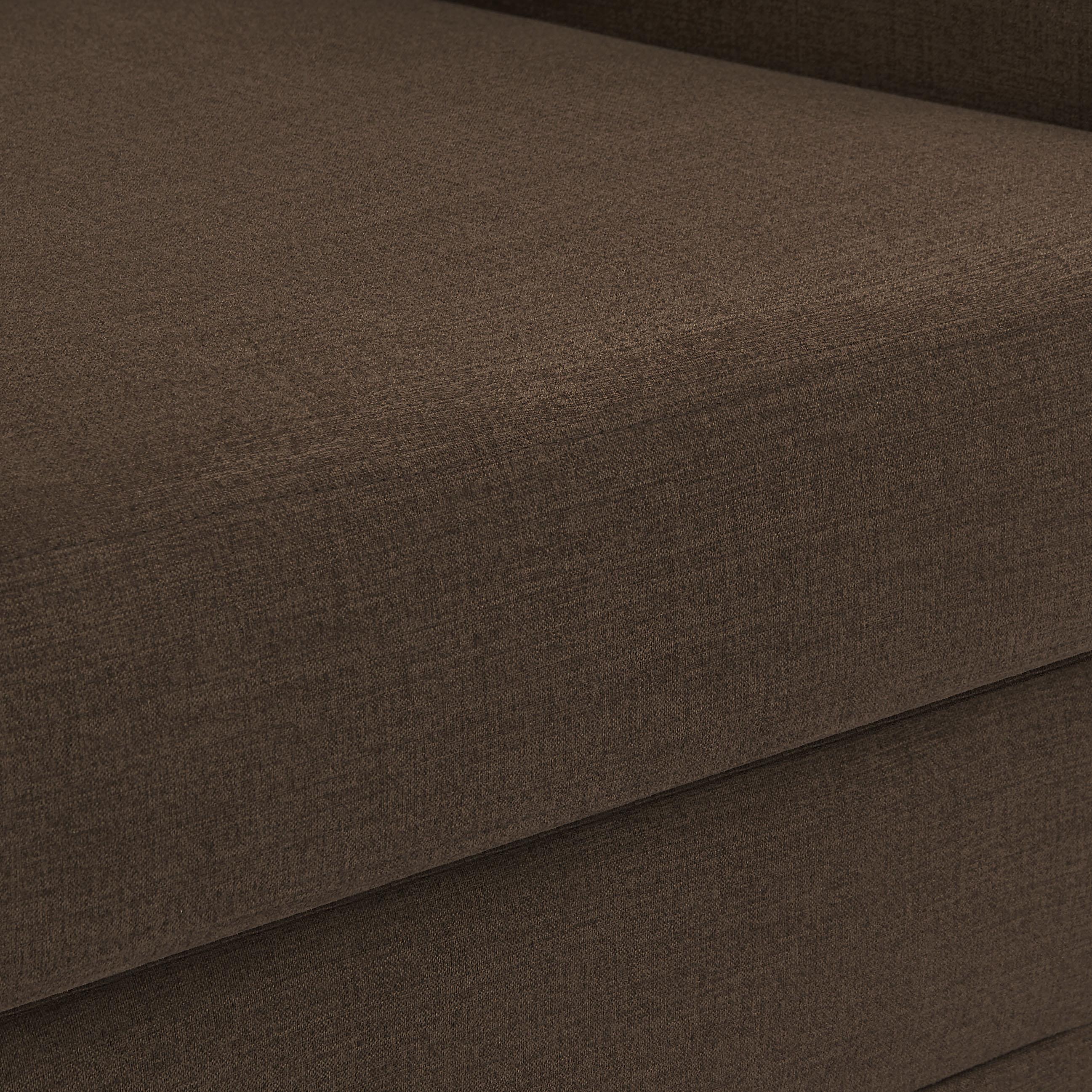 Meridian Kimora Brown Linen Textured Fabric Chair