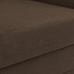 Meridian Kimora Brown Linen Textured Fabric Chair