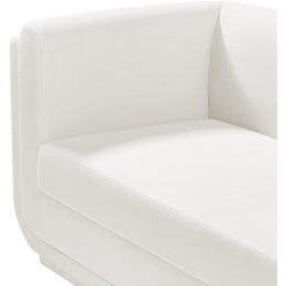 Meridian Kimora Cream Linen Textured Fabric Chair